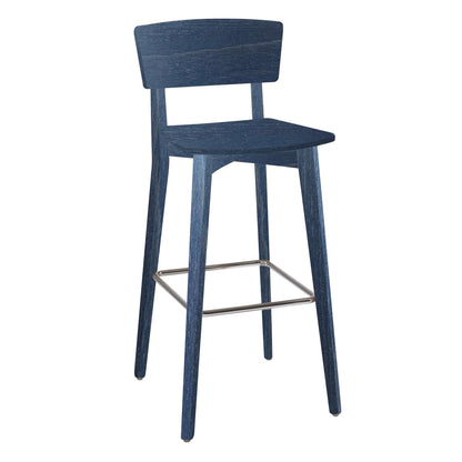 Barstuhl 'Mina' | 2er-Set | Buche | Buche | Dunkelblau / Blu Scuro