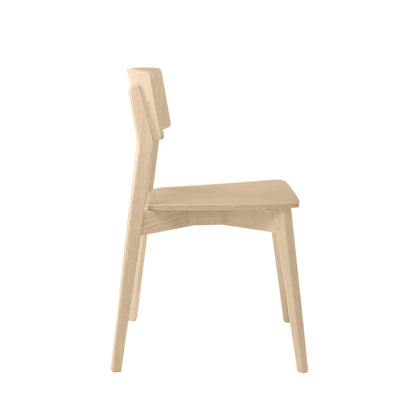 Stapelstuhl 'Mina' | 2er-Set | aus massiver Buche, Buche natur lackiert