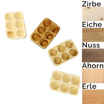 Eierbecher | Zirbe | 6 Vertiefungen