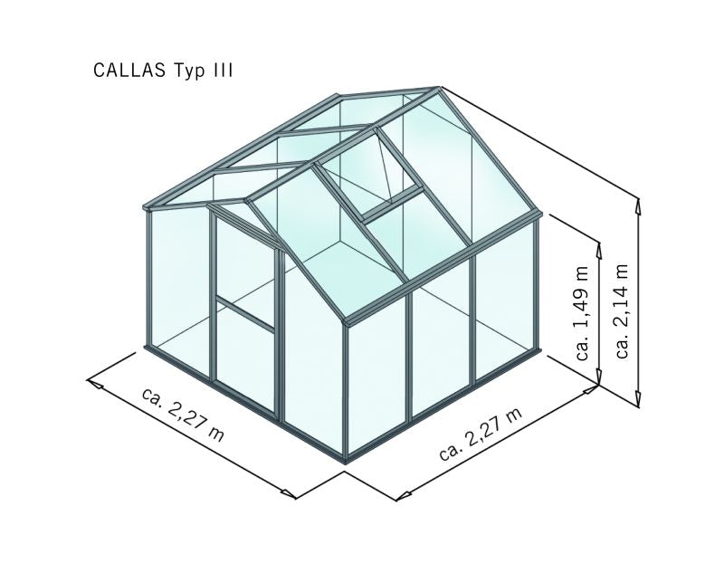 Gewächshaus 'Paris' Größe III (Callas III)  pressblank