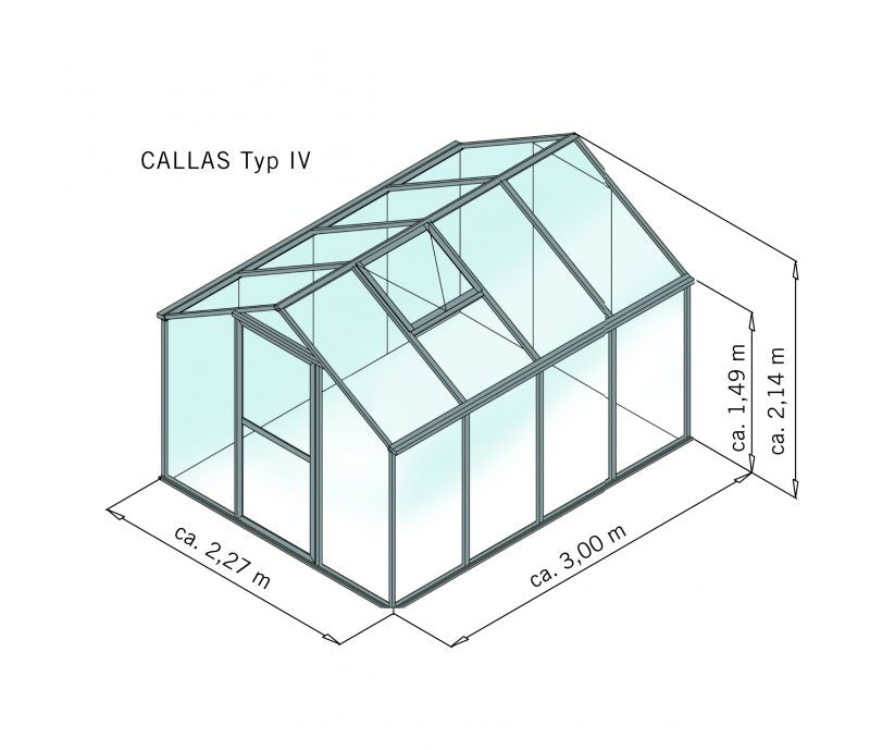 Gewächshaus 'Paris' Größe III (Callas III)  pressblank