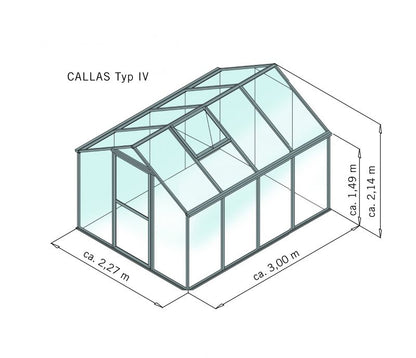 Gewächshaus 'Paris' Größe III (Callas III)  pressblank
