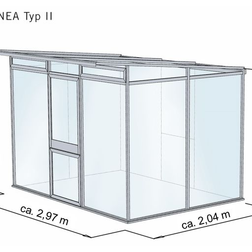 Gewächshaus 'Bern' Größe I (Linea |), anthrazit-grau