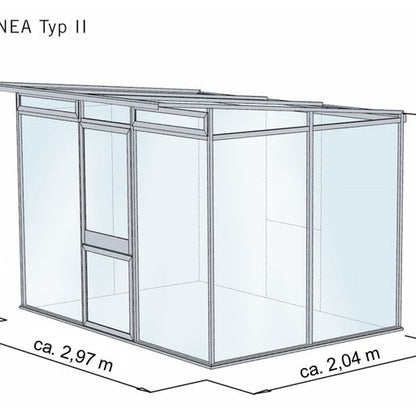 Gewächshaus 'Bern' Größe I (Linea |), anthrazit-grau