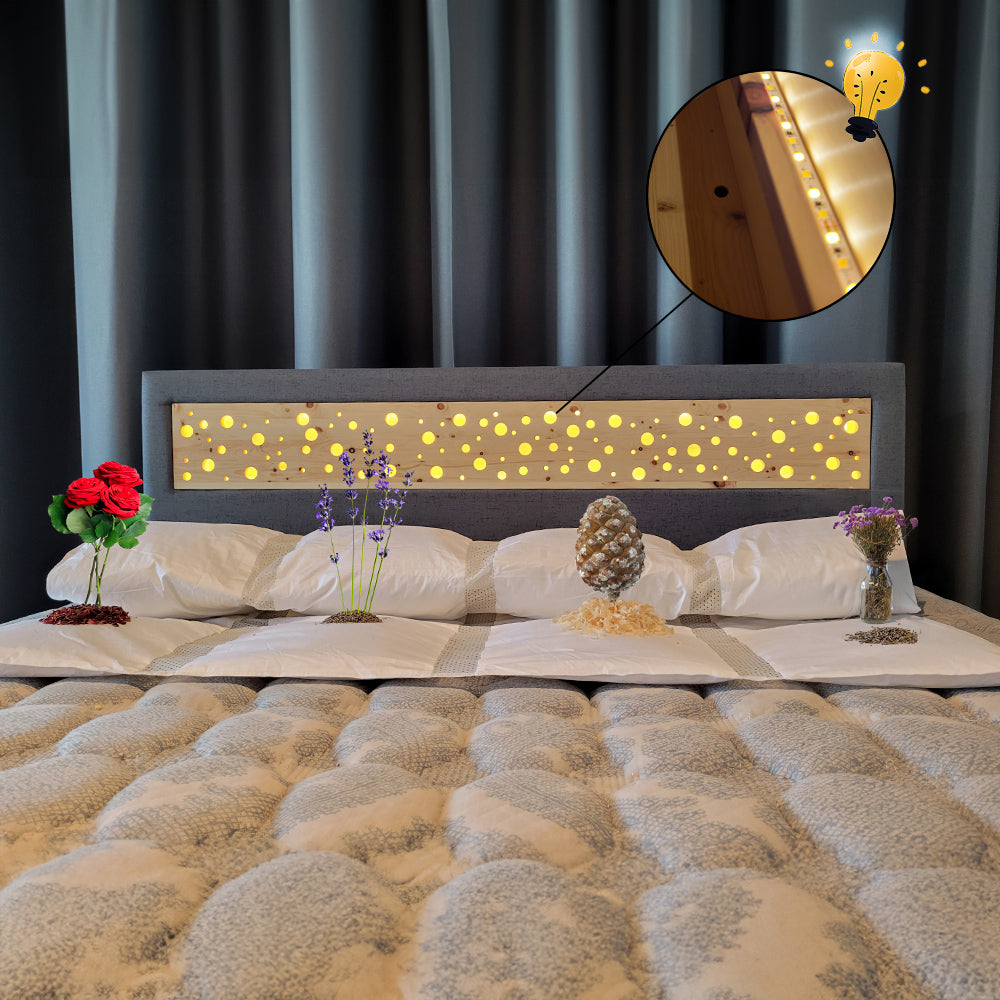 Bett 'Duftoase' Boxspring Optik | Duftkammern | Zirbe | B 120 x 200 cm | Anthrazit