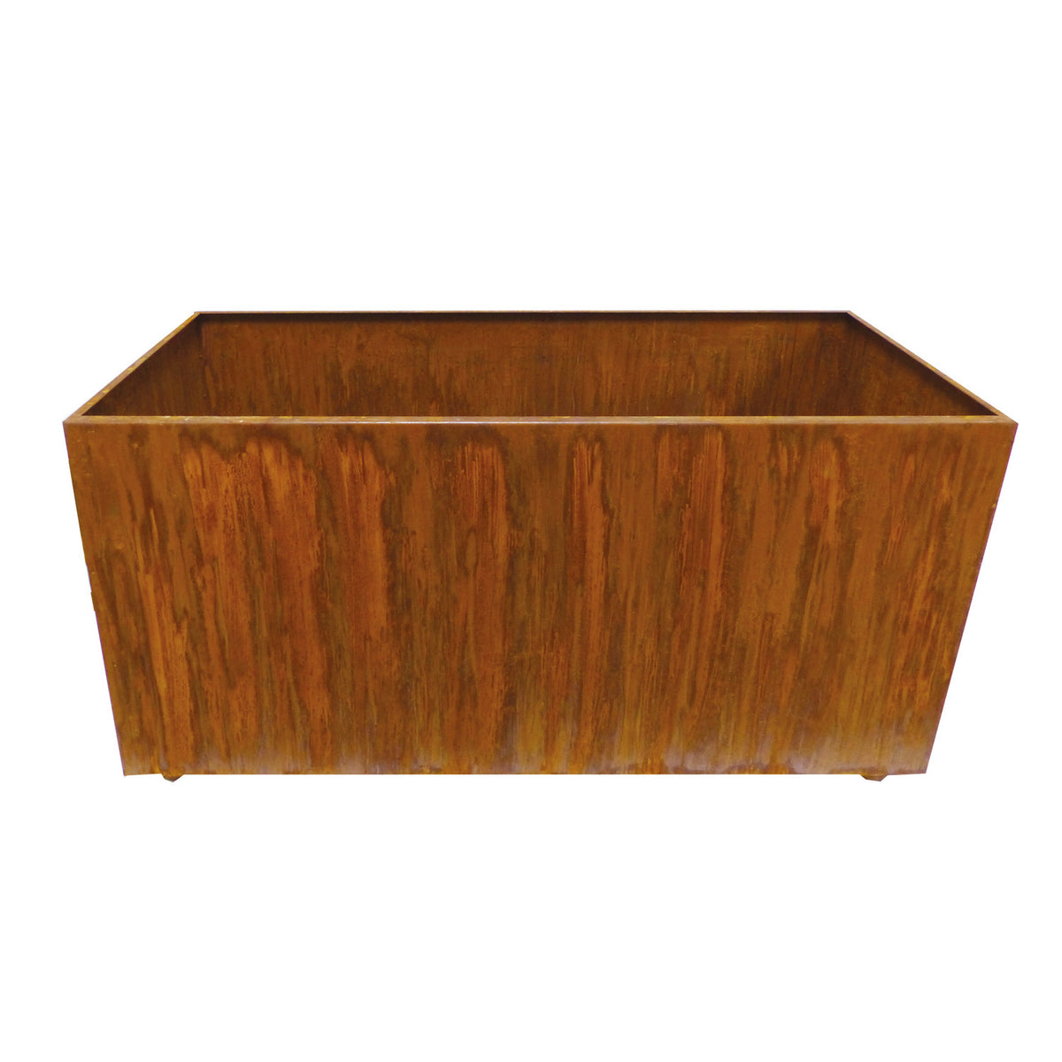 Hochbeet / Pflanztrog 'Industrial Look' aus Edelrost | Zwischenboden | B 125 x T 50 x H 60 cm