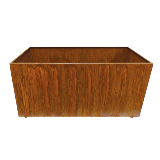 Hochbeet / Pflanztrog 'Industrial Look' aus Edelrost | Zwischenboden | B 125 x T 50 x H 60 cm