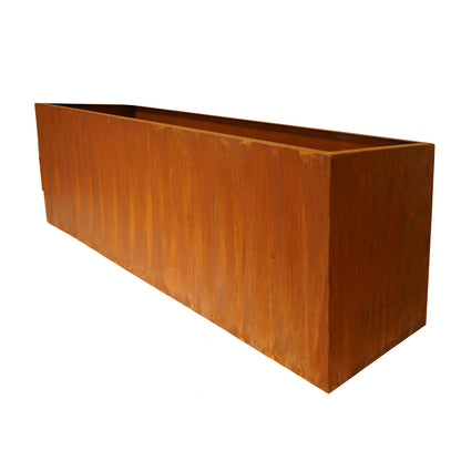 Hochbeet / Pflanztrog 'Industrial Look' aus Edelrost | Zwischenboden | B 150 x T 70 x H 80 cm