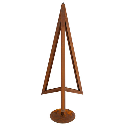 Tannenbaum / Weihnachtsbaum mit Stamm | aus Edelrost | LED-Beleuchtung | B 32 x T 32 x H 86 cm