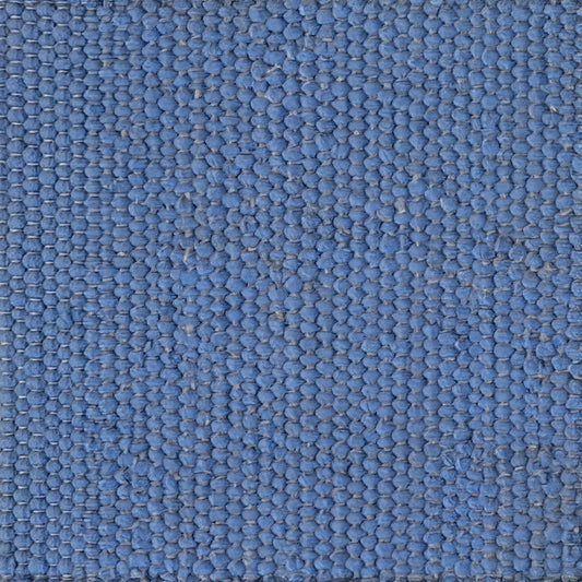 Handgewebter Teppich in verschiedenen Farben 'Breezy Floor' 0.8x2 enzianblau gewalkt