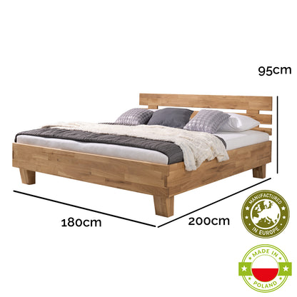 Vollholzbett '4 Better Night' | Eiche geölt | B 140 x L 200 x H 95 cm