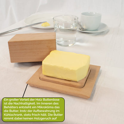 Butterdose 'Breakfast' Buche + Messer