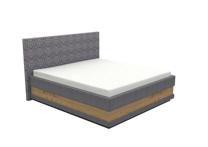 Schlafsystem Bett ClassicAlpine | 200 x 180 cm |  elektrisch | Wendematratze | Rosshaar Topper | Stoff weiß/taupe