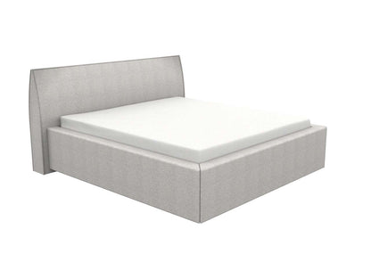 Schlafsystem Bett PureLoft | 200 x 180 cm | Lattenrost elektrisch | Wendematratze | HygeinePlus Topper | Stoff braun