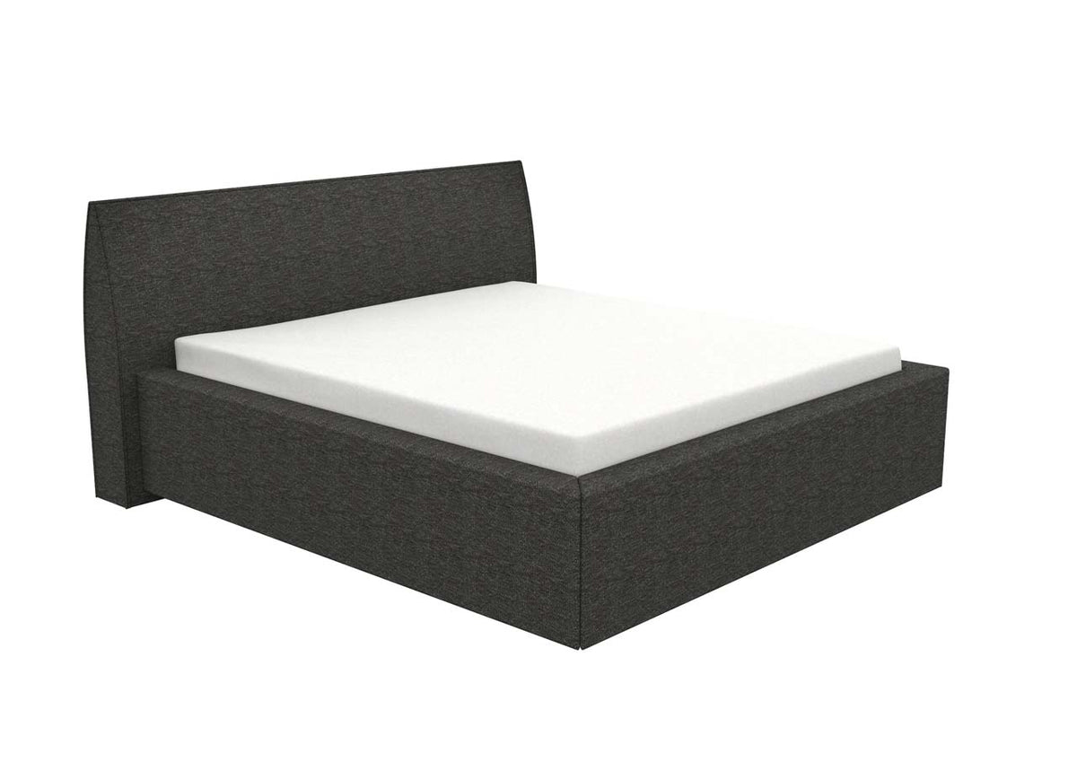 Schlafsystem Bett PureLoft | 200 x 180 cm | Lattenrost elektrisch | Wendematratze | HygeinePlus Topper | Stoff braun