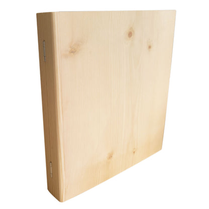 Edler Ordner DIN A4 | 4 Ringe | aus Zirbenholz | L 30 x B 5 x H 32 x  cm