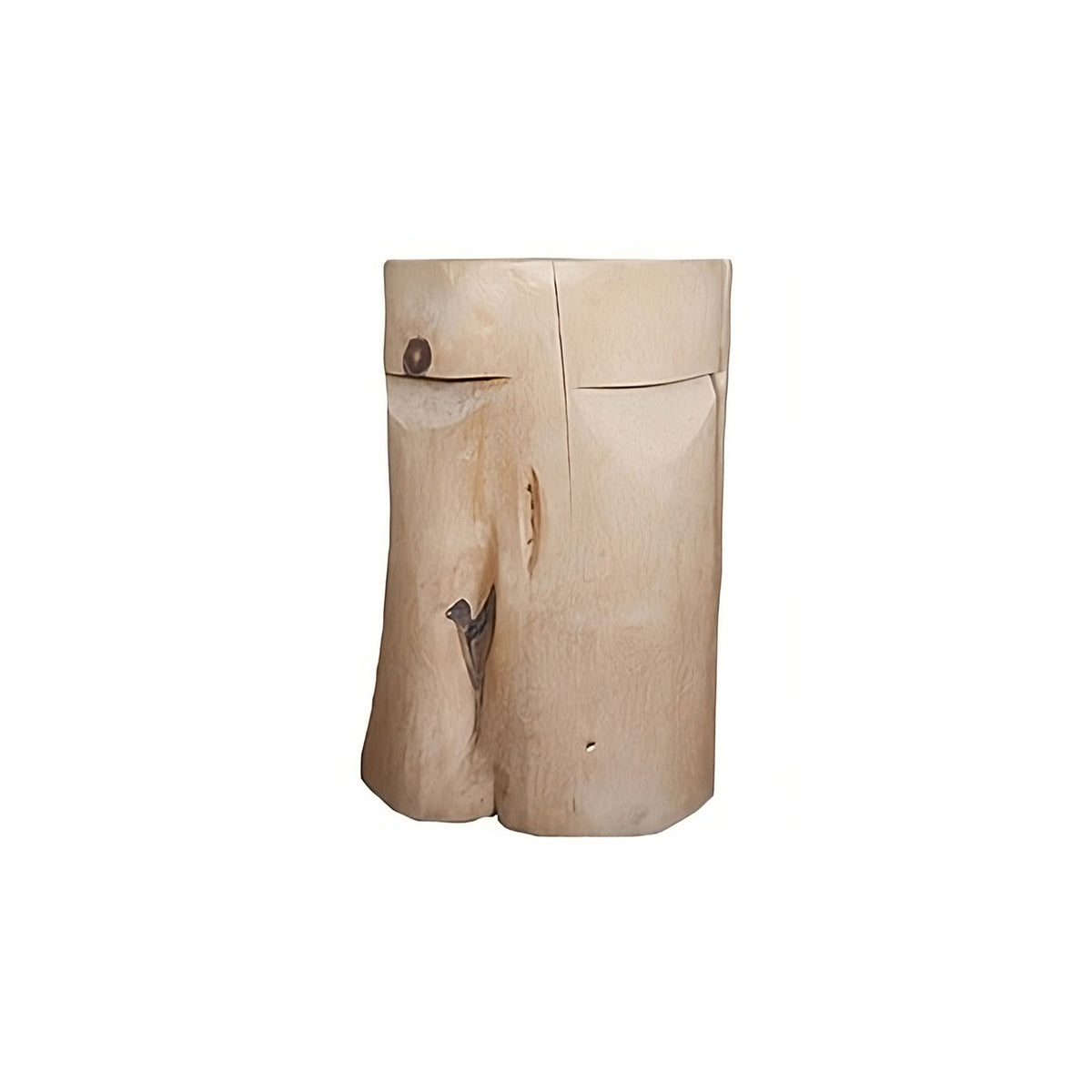 Massiver Hocker / Couchtisch aus Fichtenholz / 47x35 cm - 'Chalet-Buddy Boris'
