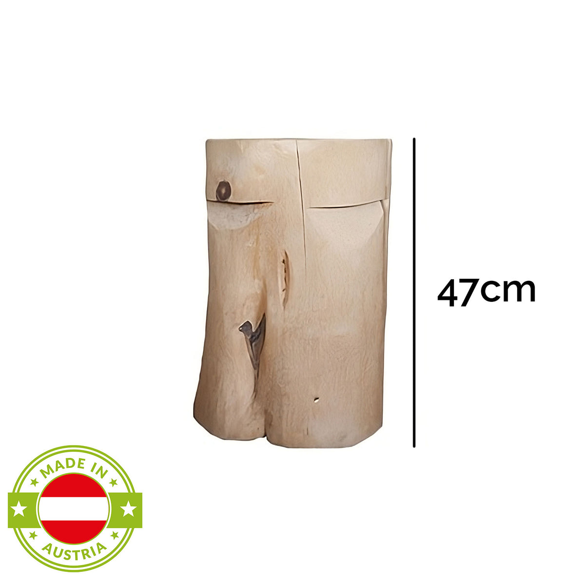 Massiver Hocker / Couchtisch aus Fichtenholz / 47x35 cm - 'Chalet-Buddy Boris'