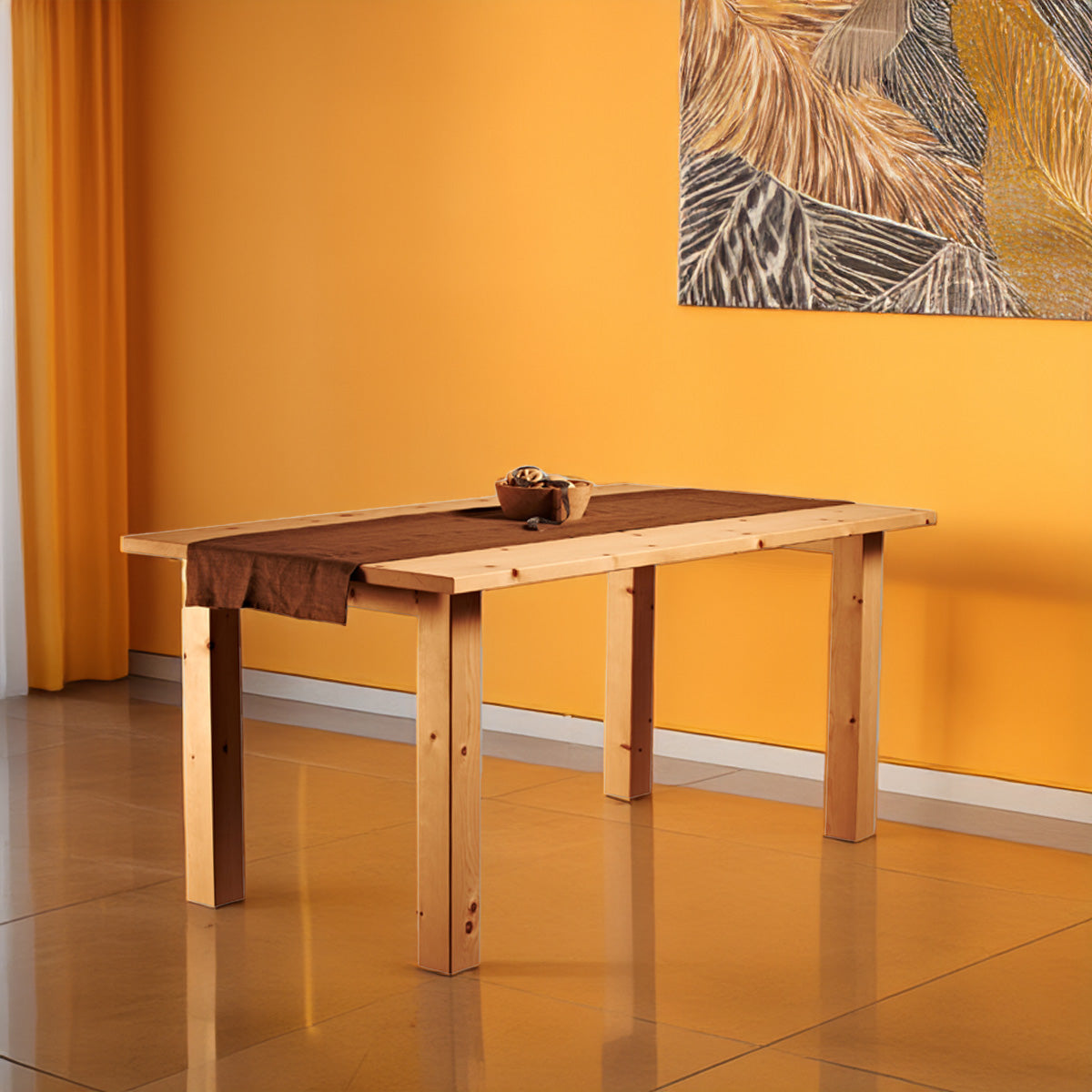 Massiver Holztisch 'Tablein' - im Landhaus-Stil  Astfichte mit Wasserlack behandelt 160x90x75