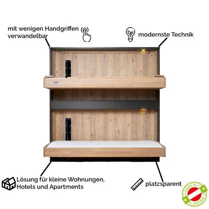 Multifunktionales Klappbett | Schrankbett | Stockbett | Made in Austria