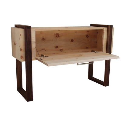 Sideboard 'Ahrn' | B 120 x T 37,5 x H 78 cm | Zirbe, Nuss
