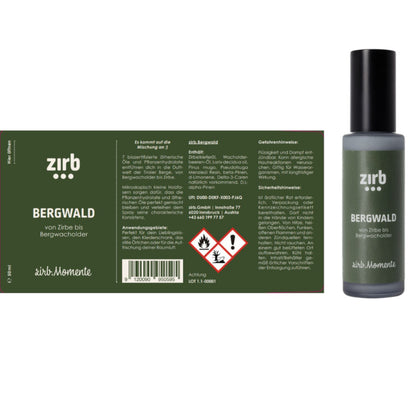 Raumspray 'Bergwald' | 50 ml | 7 natürliche ätherische Öle | Pflanzenhydrolaten