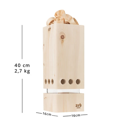 Raumlüfter 'Luft' | 2 x Essenz 30 ml | Locken 250 g | L 16 x B 16 x H 40 cm | bis 30 m²