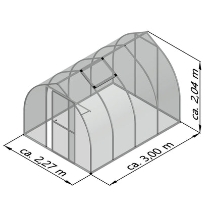Gewächshaus 'Rom' Größe III (Rhodo |||), pressblank