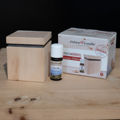 Zirbenwürfel 'Premium Edition' inkl. 10ml