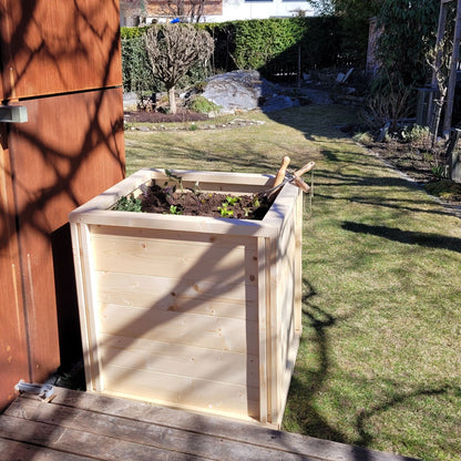 Baukastenbeet 'Modul M1' | Grundmodul | B 80 x T 80 x H 80 cm | Folie + Gitter