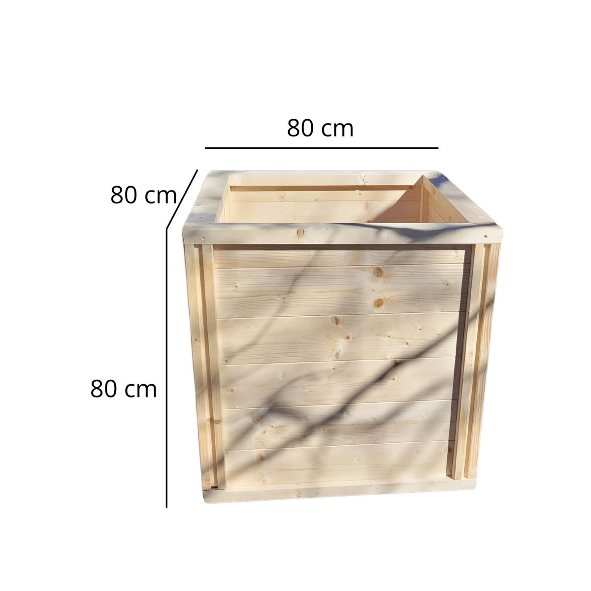 Baukastenbeet 'Modul M1' | Grundmodul | B 80 x T 80 x H 80 cm | Folie + Gitter