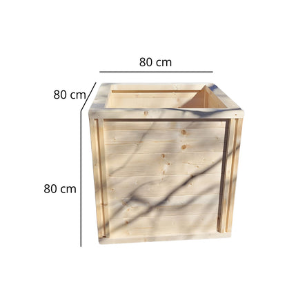 Baukastenbeet 'Modul M1' | Grundmodul | B 80 x T 80 x H 80 cm | Folie + Gitter