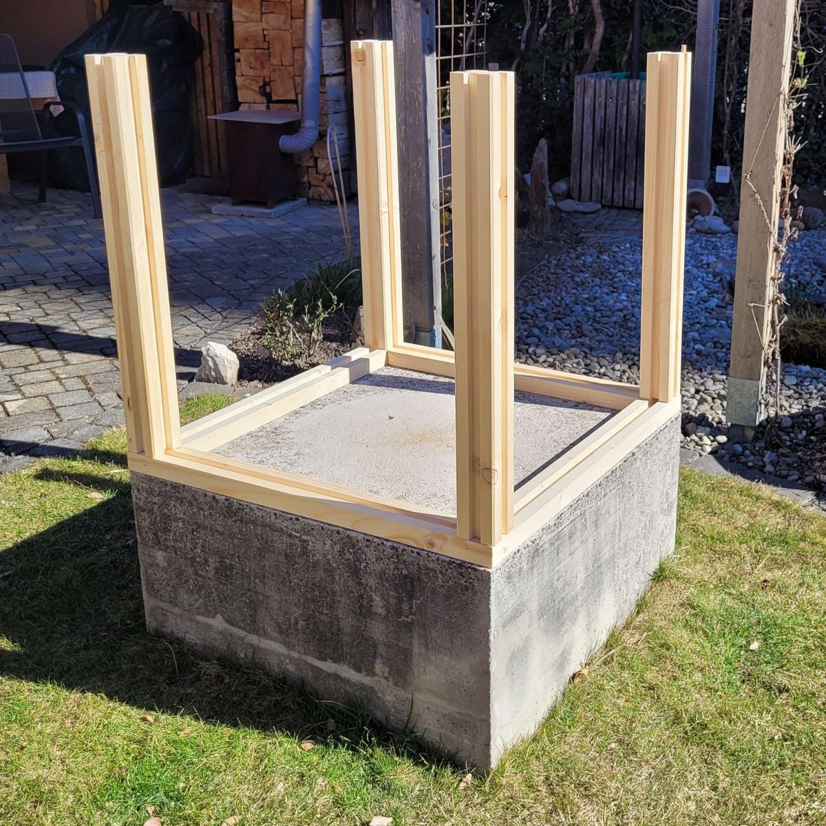 Baukastenbeet 'Modul M1' | Grundmodul | B 80 x T 80 x H 80 cm | Folie + Gitter
