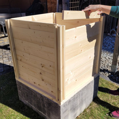 Baukastenbeet 'Modul M1' | Grundmodul | B 80 x T 80 x H 80 cm | Folie + Gitter