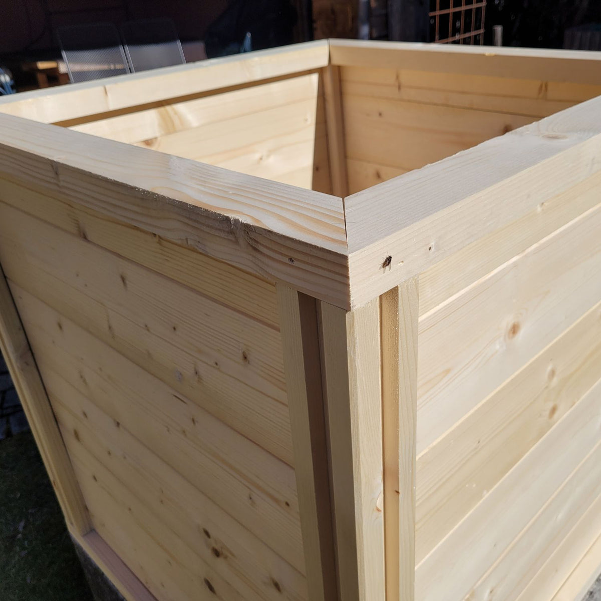 Baukastenbeet 'Modul M1' | Grundmodul | B 80 x T 80 x H 80 cm | Folie + Gitter