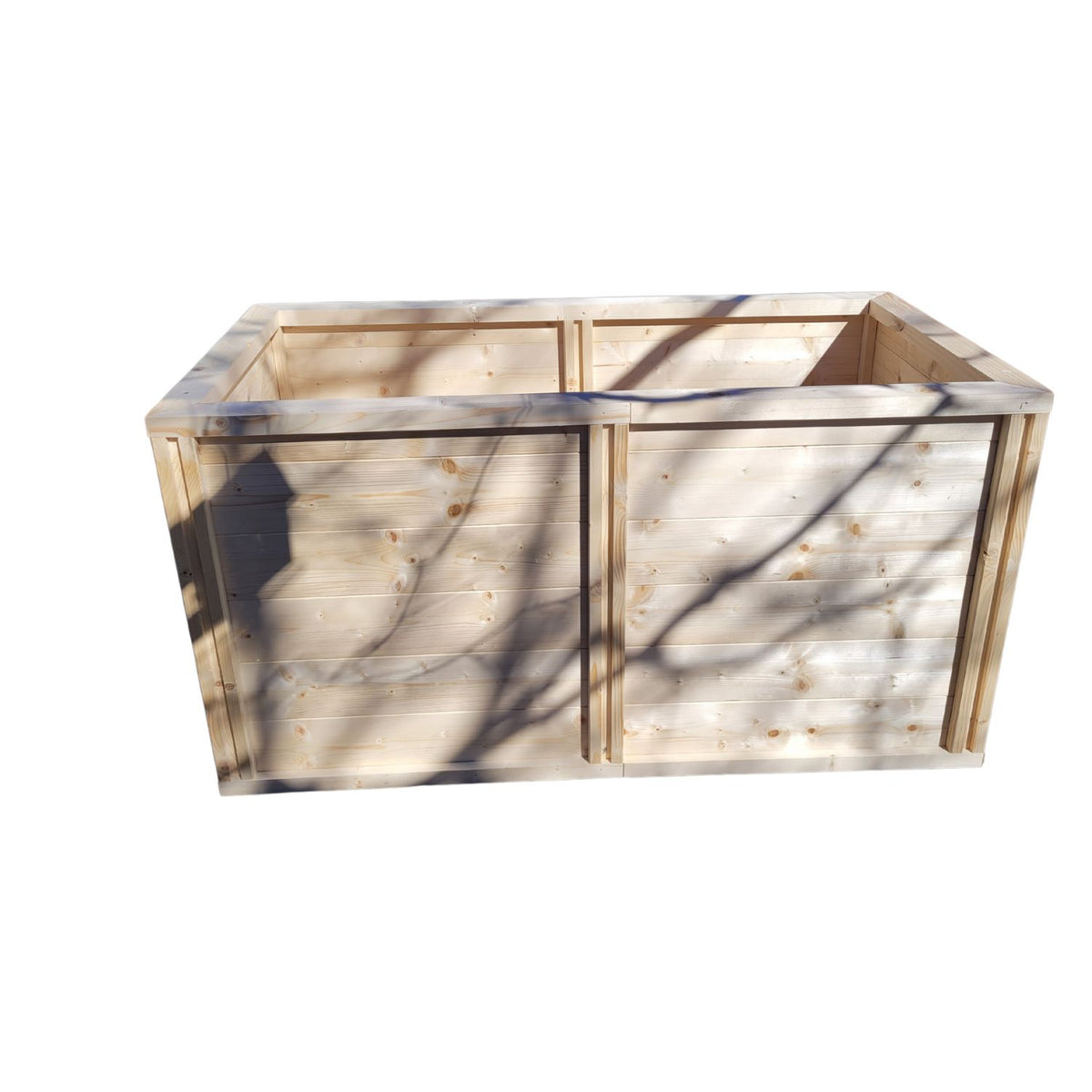 Baukastenbeet 'Modul M2' | Doppelmodul | B 153 x T 80 x H 80 cm | Folie + Gitter