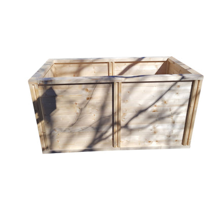 Baukastenbeet 'Modul M2' | Doppelmodul | B 153 x T 80 x H 80 cm | Folie + Gitter