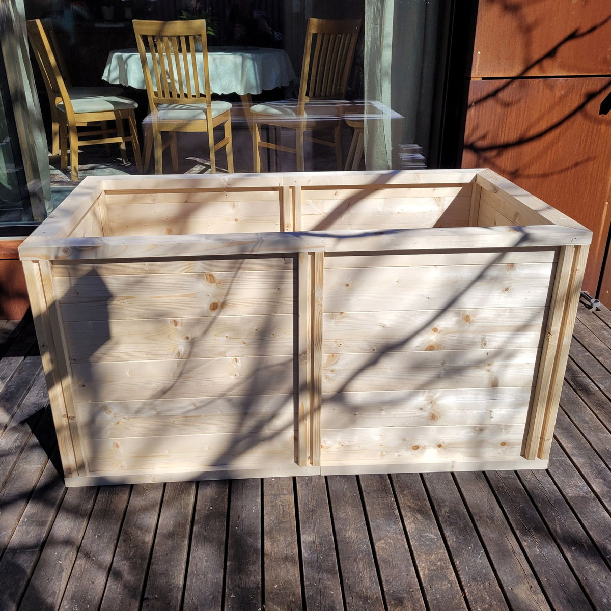 Baukastenbeet 'Modul M2' | Doppelmodul | B 153 x T 80 x H 80 cm | Folie + Gitter