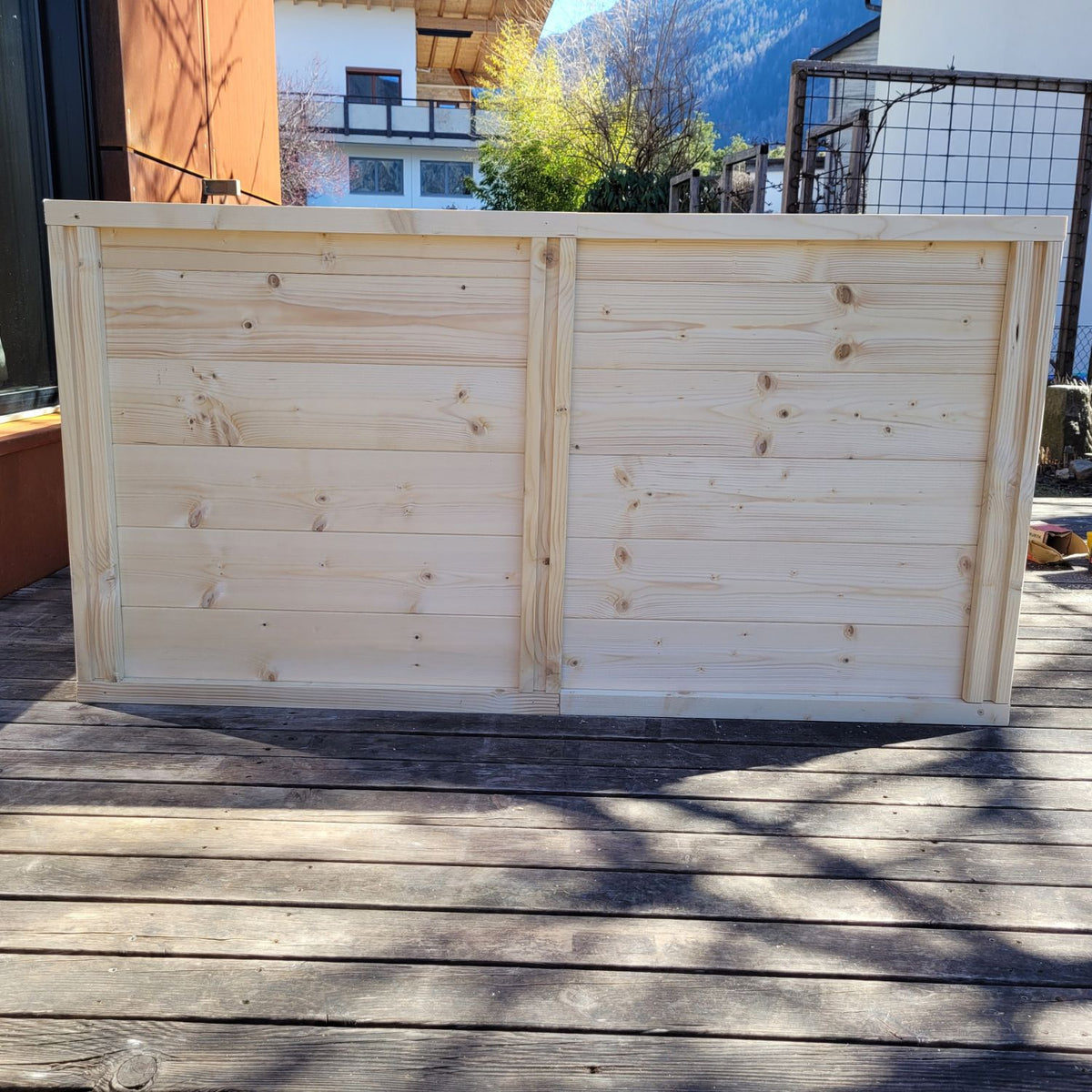 Baukastenbeet 'Modul M2' | Doppelmodul | B 153 x T 80 x H 80 cm | Folie + Gitter