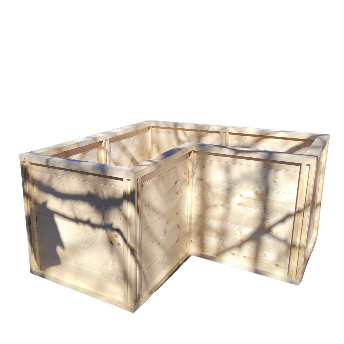 Baukastenbeet 'Modul M3' | Eckmodul | B 153 x T 153 x H 80 cm | Folie + Gitter