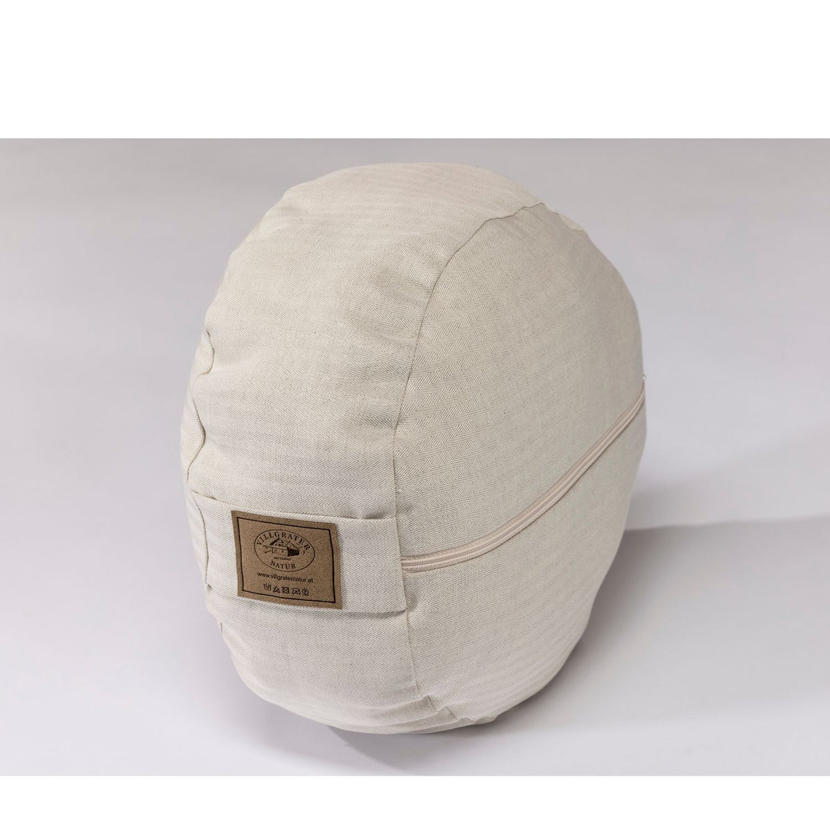 Sitzpouf 'Back'| Leinenhülle gefüllt mit Dinkelspelzen | DM 35 cm x H 15 cm | 1,6 kg