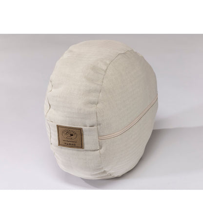 Sitzpouf 'Back'| Leinenhülle gefüllt mit Dinkelspelzen | DM 35 cm x H 15 cm | 1,6 kg