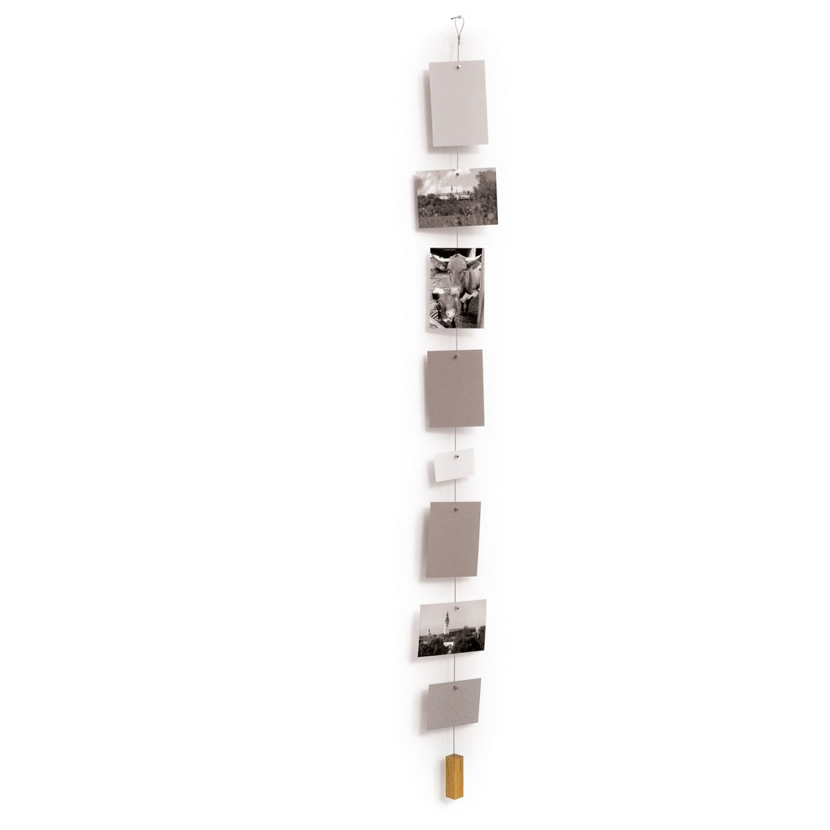 Fotoseil 'Holzgewicht' | Quader | 8 Magnete | Eiche, Stahl | L 150 x B 2,5 x T 2,5 cm