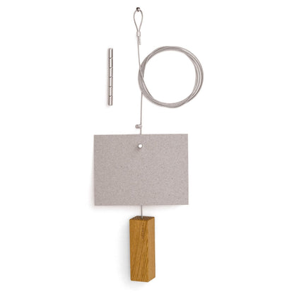 Fotoseil 'Holzgewicht' | Quader | 8 Magnete | Eiche, Stahl | L 150 x B 2,5 x T 2,5 cm