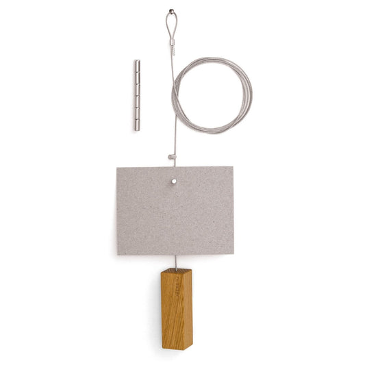Fotoseil 'Holzgewicht' | Quader | 8 Magnete | Eiche, Stahl | L 150 x B 2,5 x T 2,5 cm