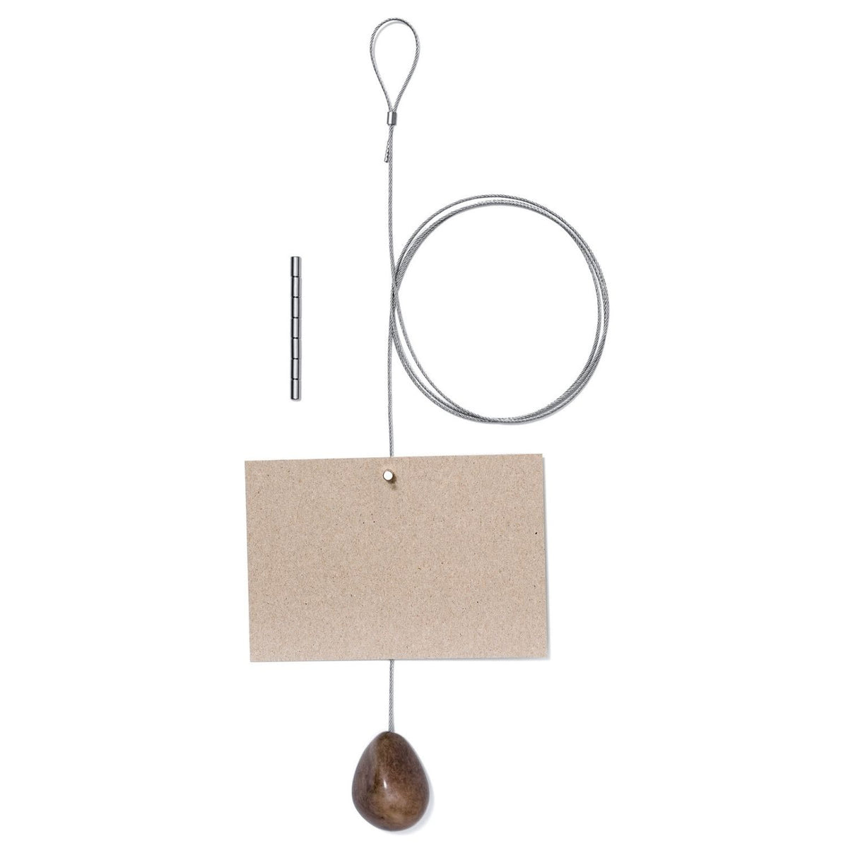 Fotoseil 'Tagua-Nuss' | naturbelassen | 8 Magnete | Eiche, Stahl | L 150 x B 2 x T 2 cm