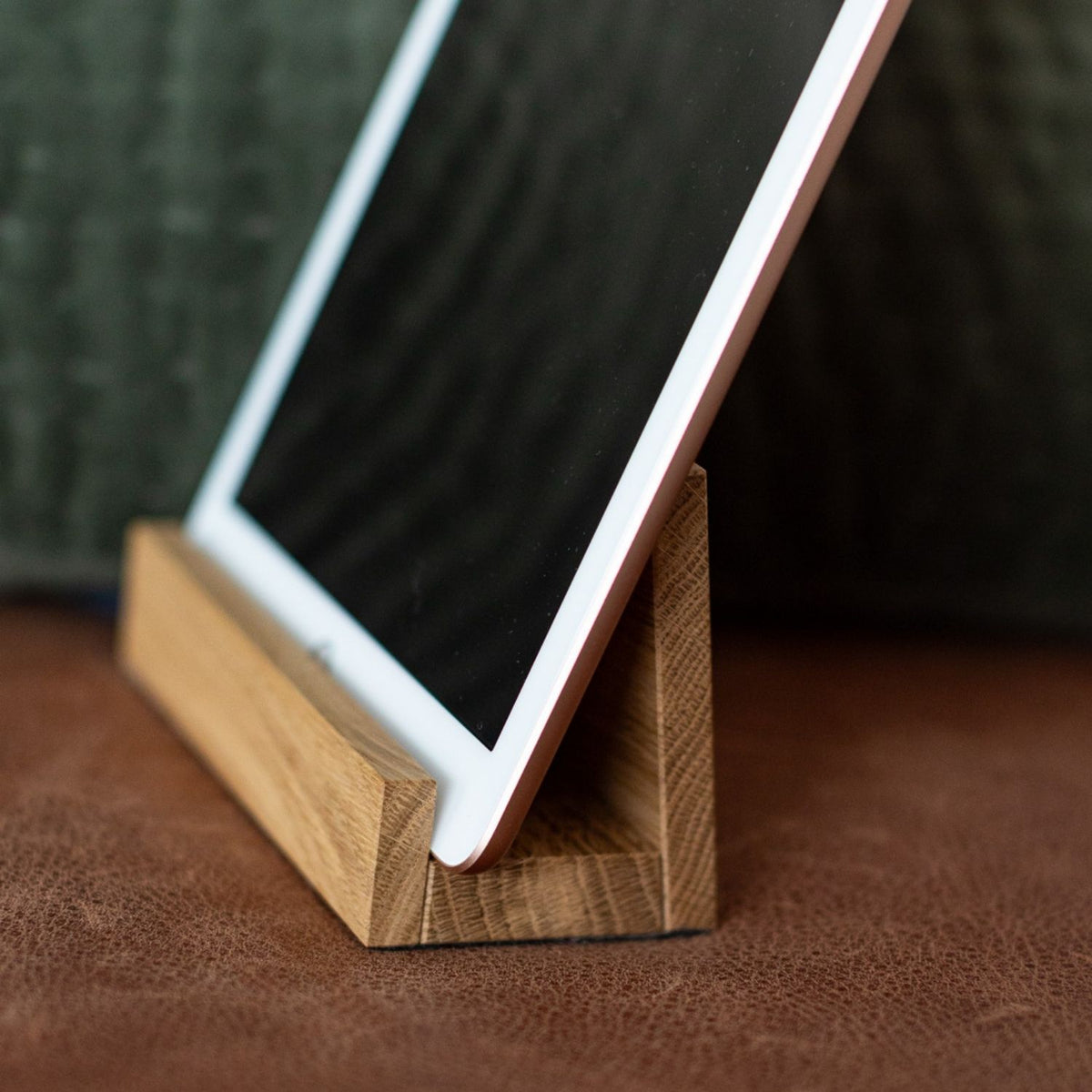 Tablethalter | Violan Filzgleiter | Eiche | B 15 x T 6,5 x H 8,5 cm