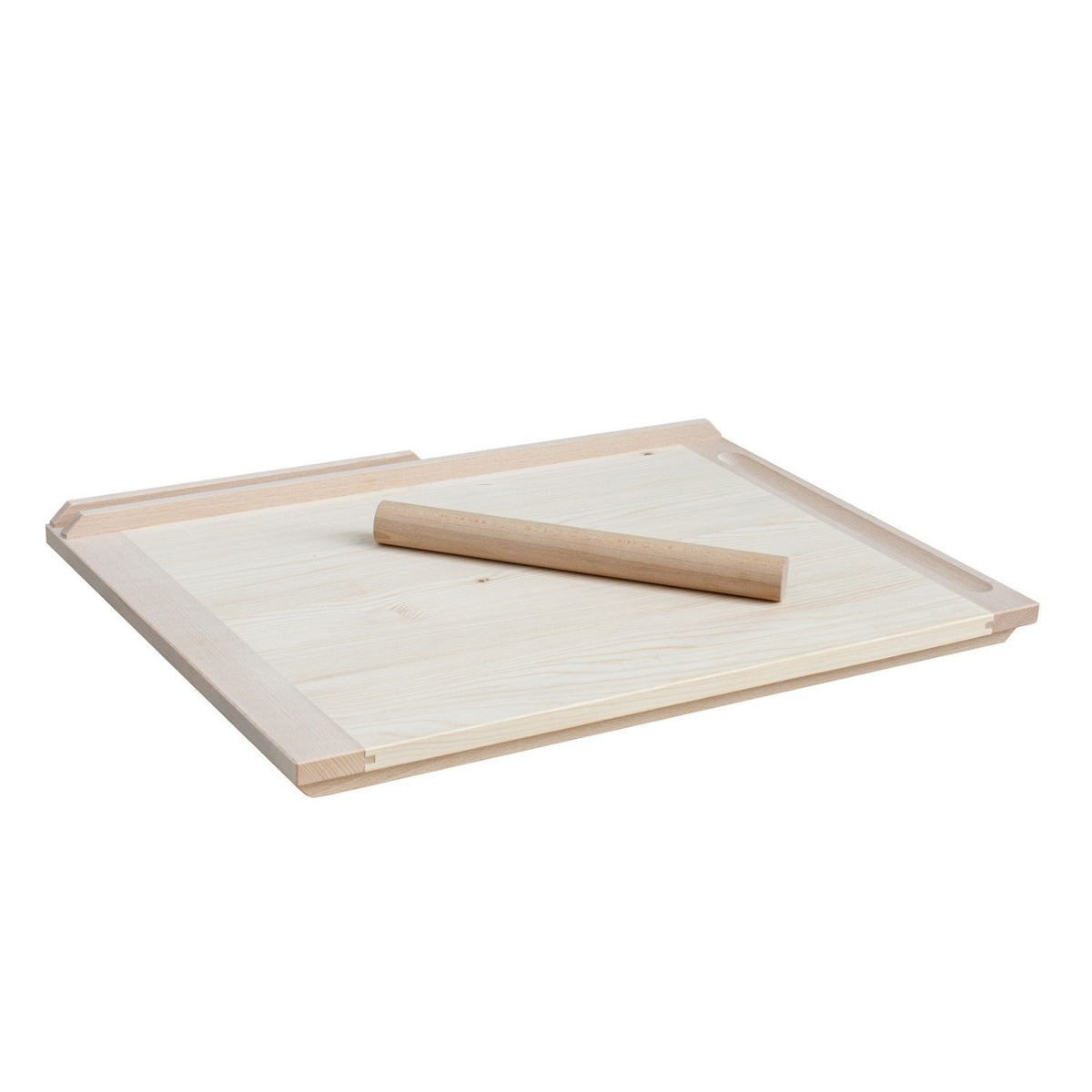 Nudel- / Backbrett '2.0' | inkl. Nudelholz | Vollholz | B 65 x T 47 x H 5 cm