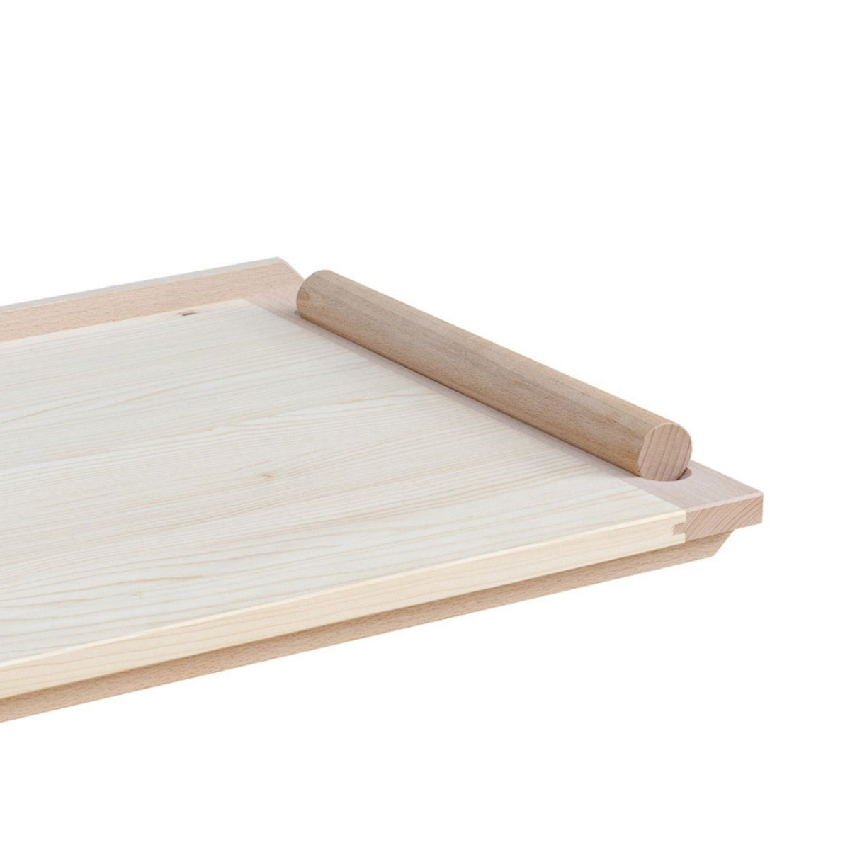 Nudel- / Backbrett '2.0' | inkl. Nudelholz | Vollholz | B 65 x T 47 x H 5 cm