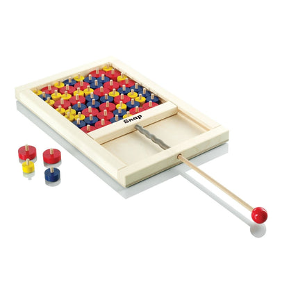 Geschicklichkeitsspiel 'Snap' | 1-5 Spieler | 4 Jahren | Holz, Metallfeder | L 36 x B 22 x H 2,5 cm